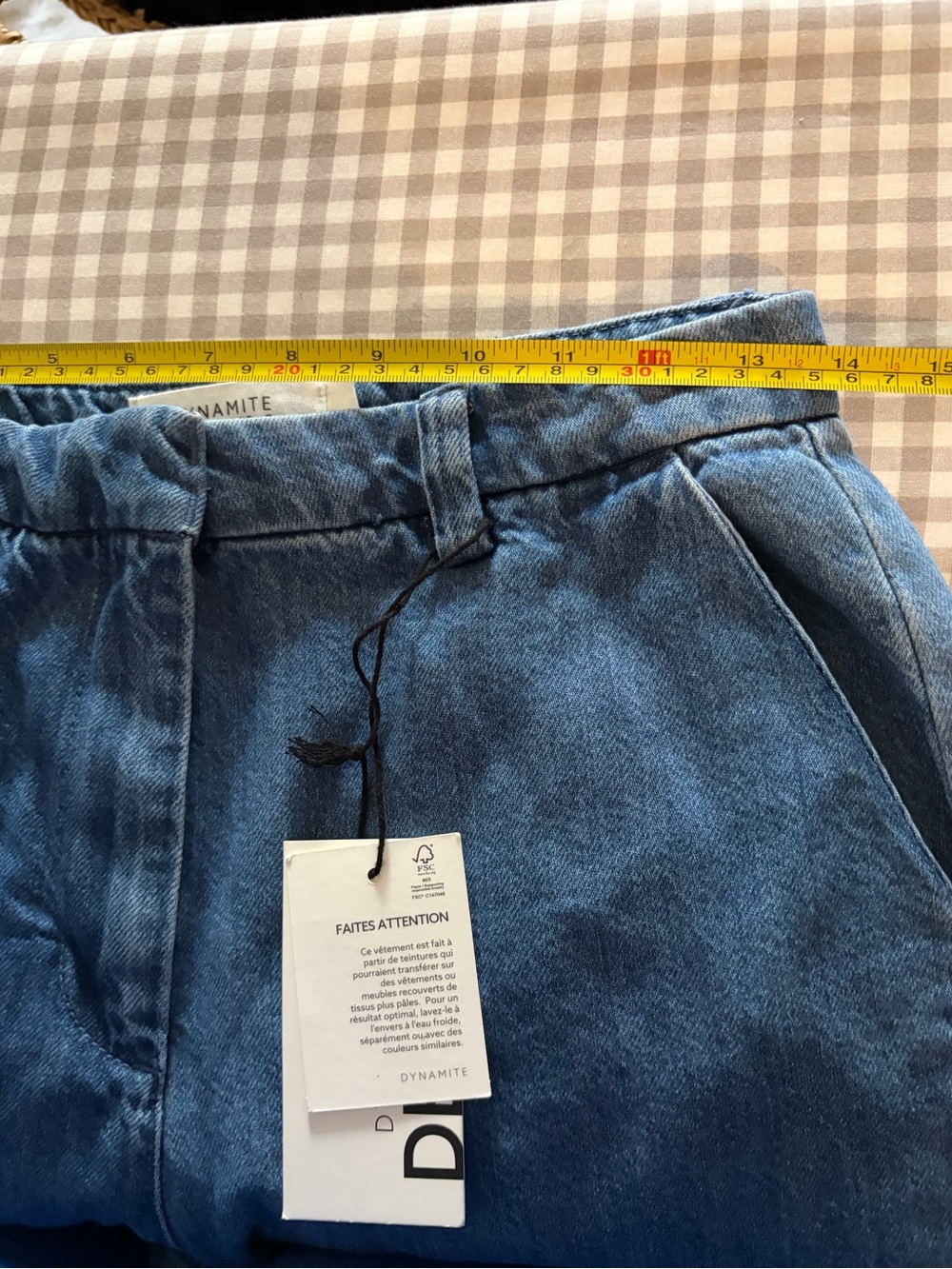 NWT Dynamite Wide Leg Trouser Jeans in Prospect Blue- Size 4/ 27 - Picture 11 of 13